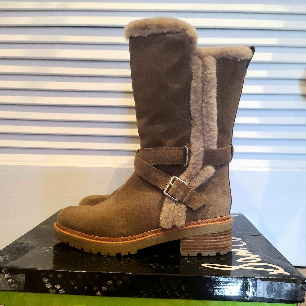 New Sam Edelman Suede Combat Booties